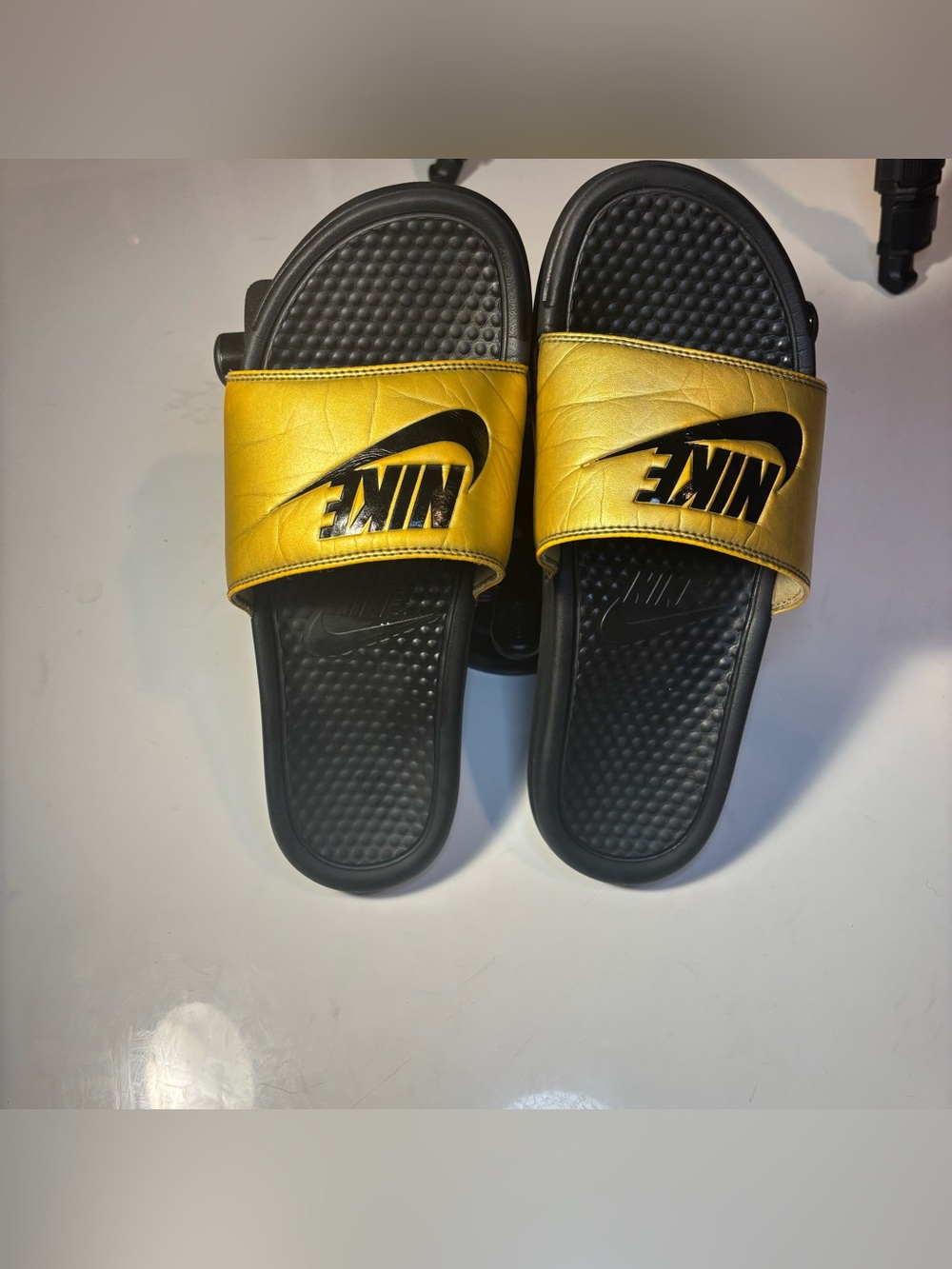 Nike Women’s ' Black & Yellow Slide Sandals